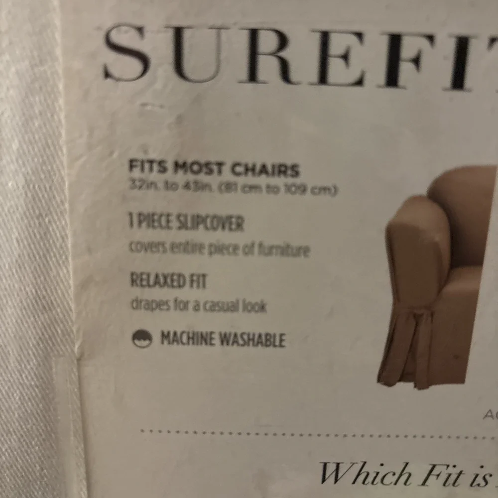 NEW Surefit  Essential White Chair Cover